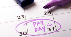 Pay Day Marked in Calendar
